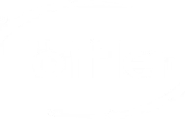 Weißes Löffler Logo auf grauem Hintergrund
