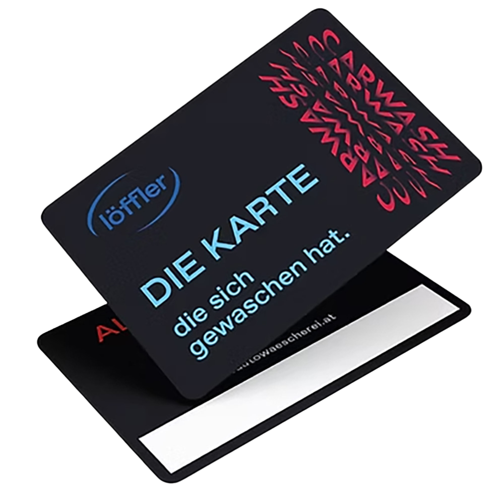 Löffler Kundenkarte in Schwarz mit Bonus-Design